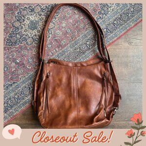 Large Crossbody Bag Purse Brown Leather